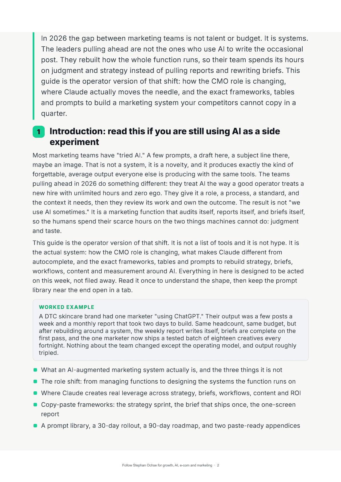 Page 2 of The CMO Guide 2026 with Claude