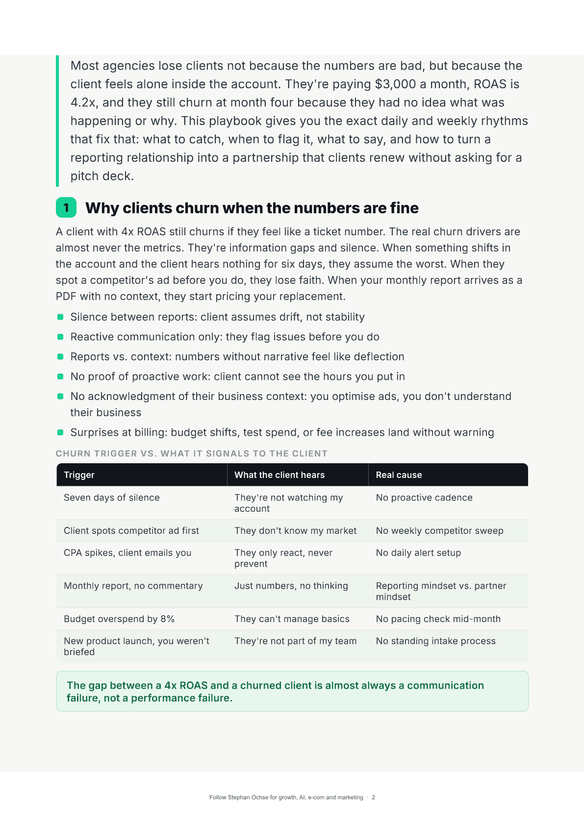 Page 2 of The Weekly Client Cadence