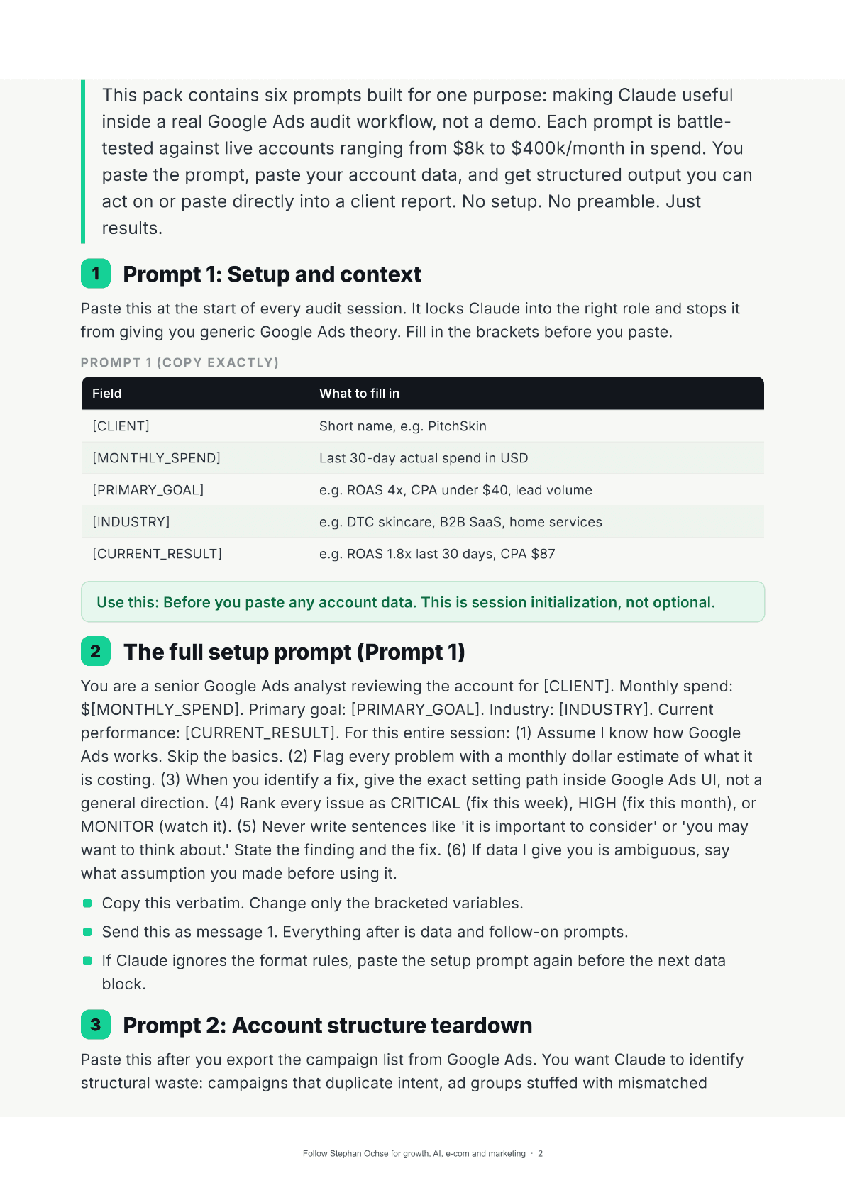 Page 2 of 6 Prompts That Do the Thinking Before You Do
