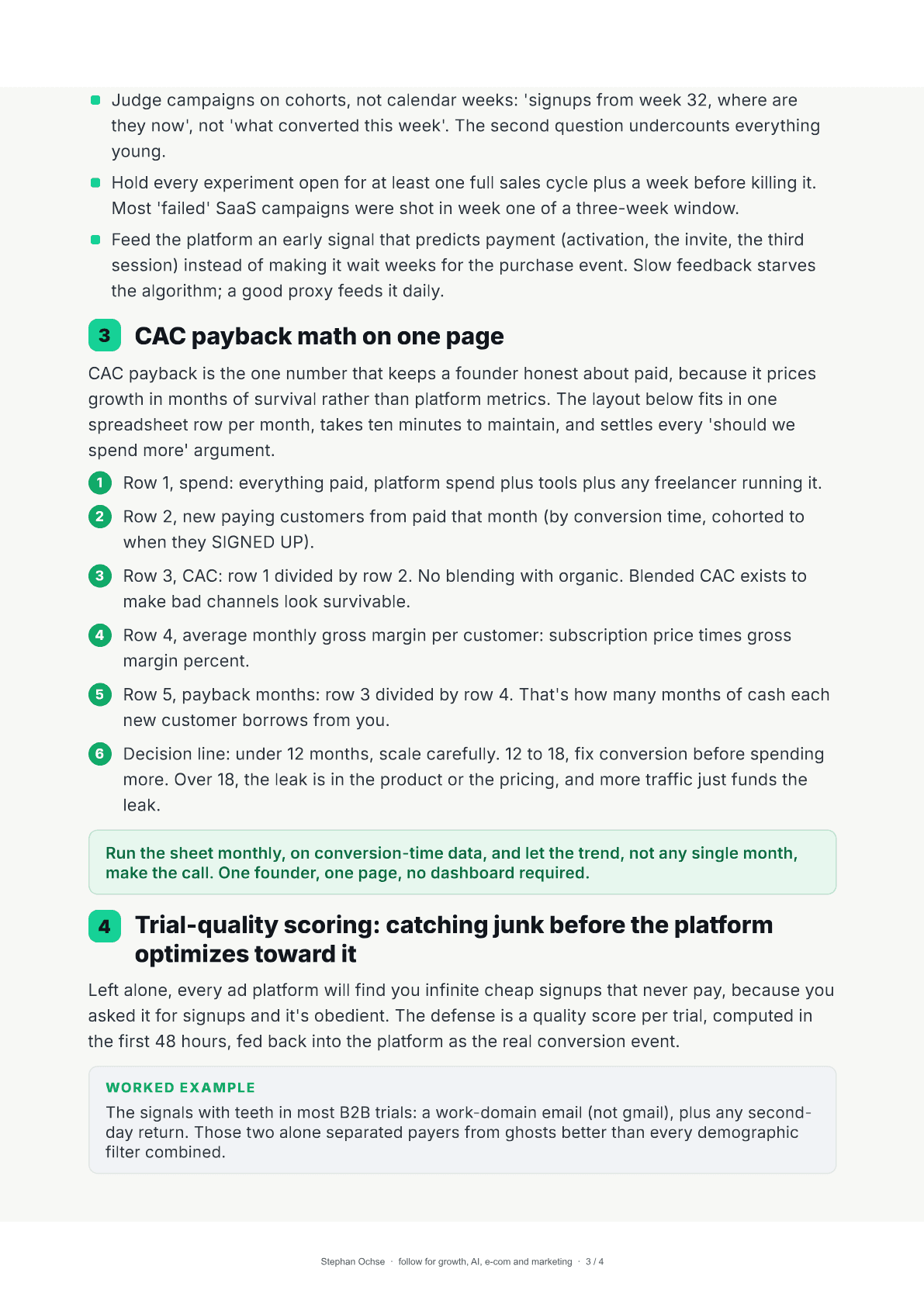 Page 3 of The SaaS paid-channel truth kit