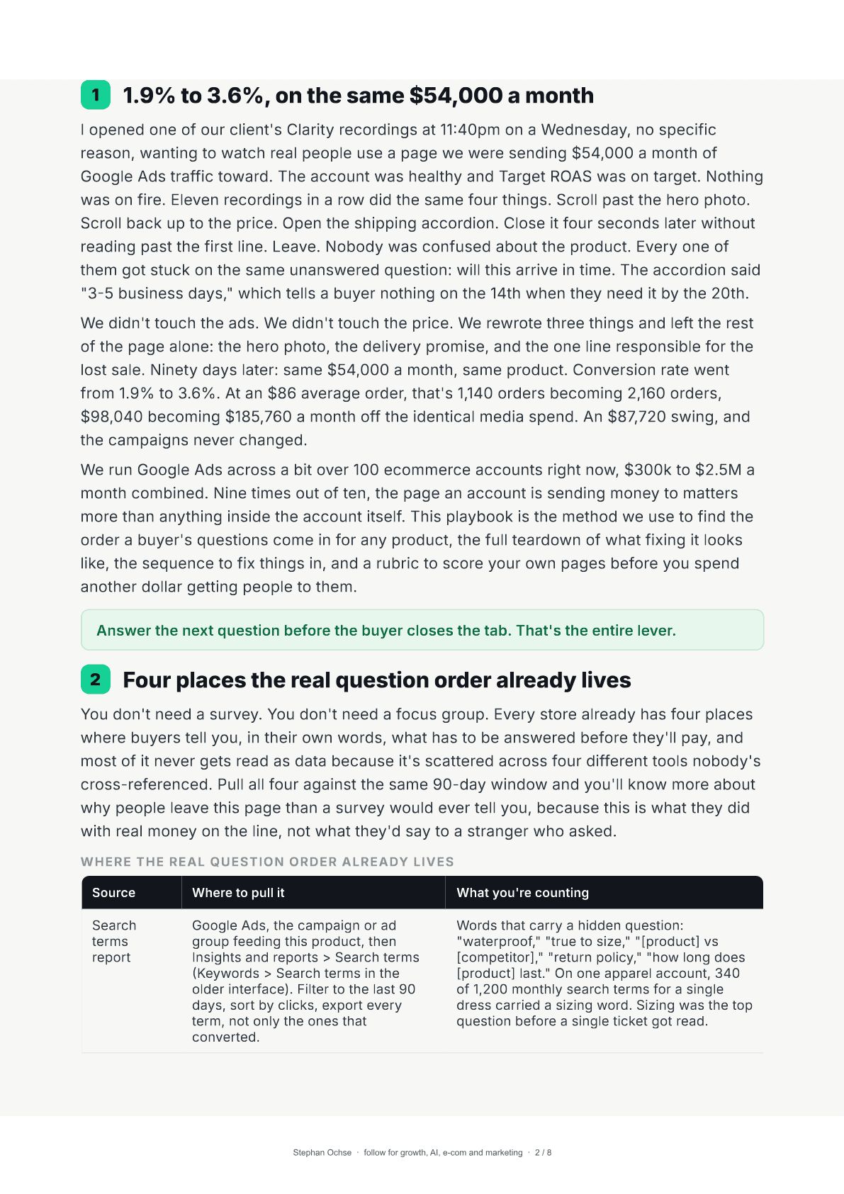 Page 2 of The next-question test for product pages